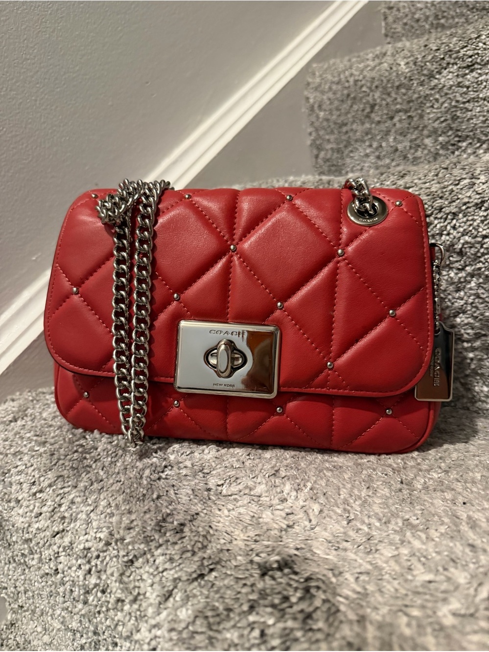 Coach Cassidy Crossbody bag with Studded Diamond Quilting